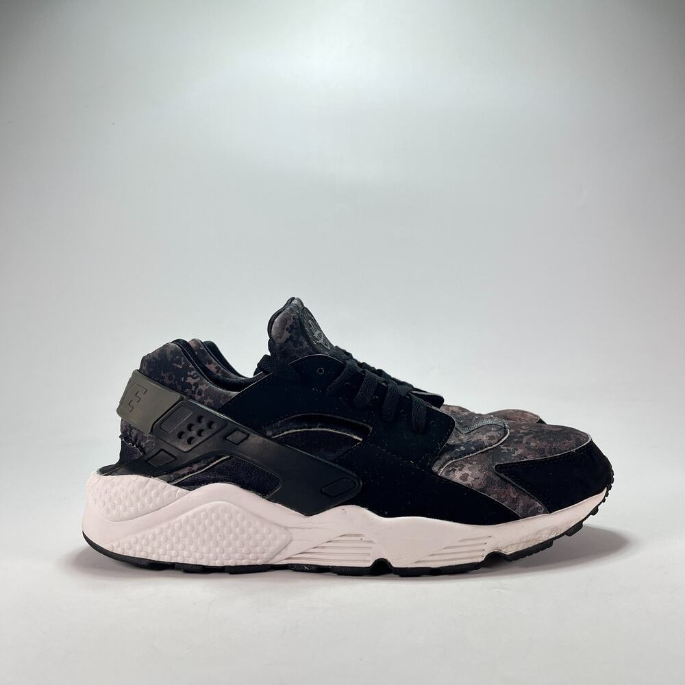 Nike Air Huarache Black Snow Camo Lace Up Casual Sneakers 318429-015 Men's Sz 13